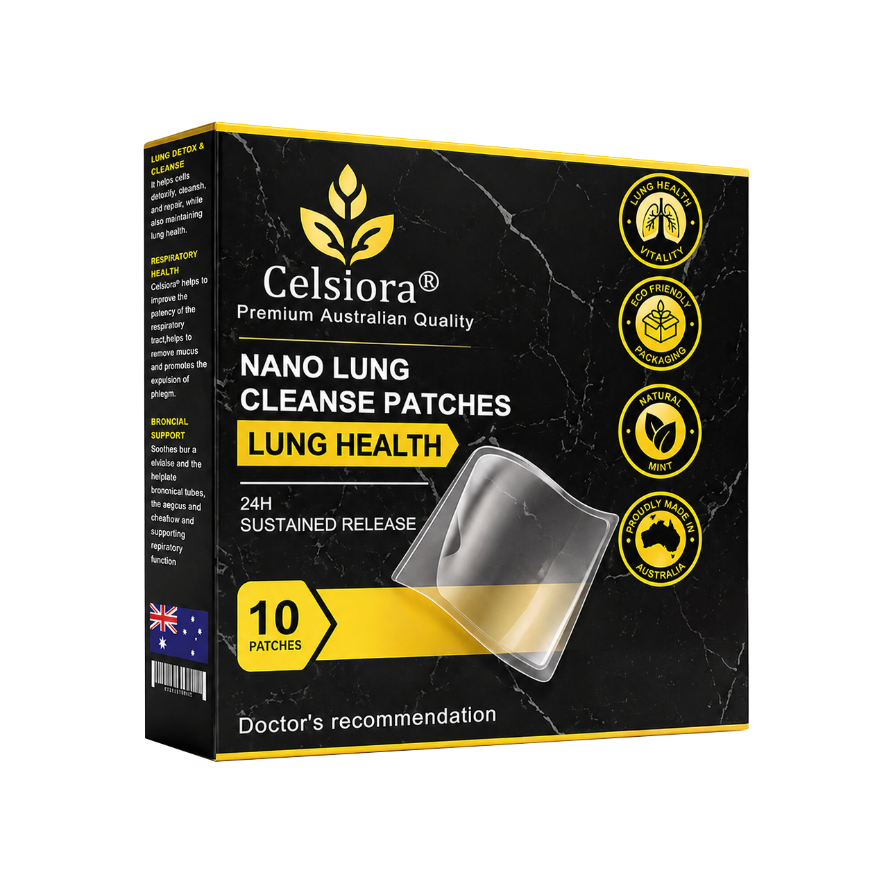 💖✨Celsiora® Nano Lung Cleanse PatchesFor Stubborn Mucus, Airway Congestion & Persistent Coughs | Transdermal Nano-Technology, Direct to Lungs | Zero Stomach Strain