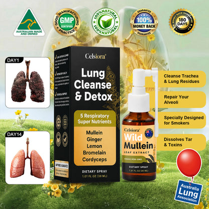 💖✨Celsiora® New Maximum Potency Mullein Spray (Helps relieve difficulty coughing up phlegm, shortness of breath, excessive mucus and lung infections)
