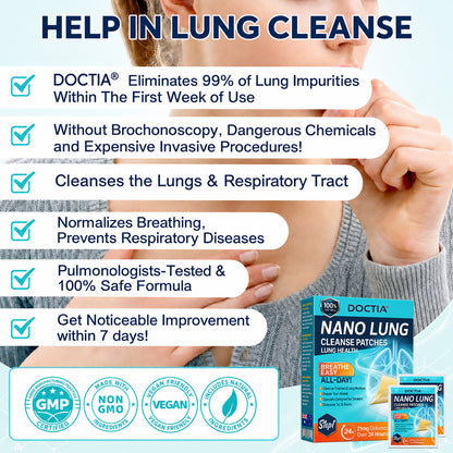 💖✨ DOCTIA® Nano Lung Cleanse Patches (Helps relieve difficulty coughing up phlegm, shortness of breath, excessive mucus and lung infections)