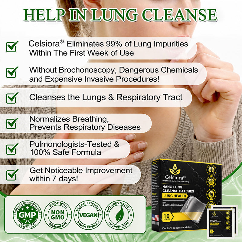 💖✨Celsiora® Nano Lung Cleanse PatchesFor Stubborn Mucus, Airway Congestion & Persistent Coughs | Transdermal Nano-Technology, Direct to Lungs | Zero Stomach Strain