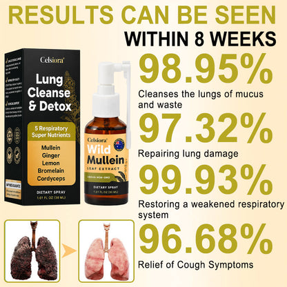 💖✨Celsiora® New Maximum Potency Mullein Spray (Helps relieve difficulty coughing up phlegm, shortness of breath, excessive mucus and lung infections)