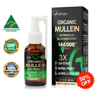 💖💥GFOUK®3X Concentrated Mullein Lung Cleanse Spray —Difficulty coughing up phlegm, shortness of breath, excessive mucus, bronchitis, and lung infections