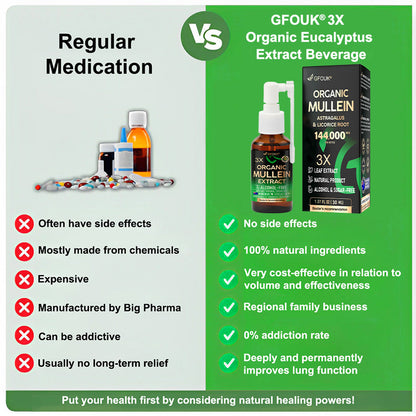 💖💥GFOUK®3X Concentrated Mullein Lung Cleanse Spray —Difficulty coughing up phlegm, shortness of breath, excessive mucus, bronchitis, and lung infections